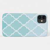 Coques Case-Mate iPhone Latticework Bleu, Ombre, Quatrefoil, Trellis (Dos (Horizontal))