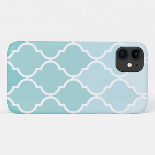Coques Case-Mate iPhone Latticework Bleu, Ombre, Quatrefoil, Trellis (Dos (Horizontal))