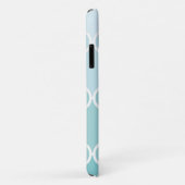 Coques Case-Mate iPhone Latticework Bleu, Ombre, Quatrefoil, Trellis (Dos/Droite)