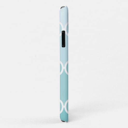 Coques Case-Mate iPhone Latticework Bleu, Ombre, Quatrefoil, Trellis (Dos/Droite)