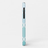 Coques Case-Mate iPhone Latticework Bleu, Ombre, Quatrefoil, Trellis (Dos/Gauche)