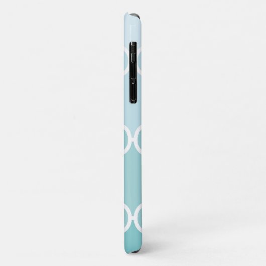 Coques Case-Mate iPhone Latticework Bleu, Ombre, Quatrefoil, Trellis (Dos/Gauche)