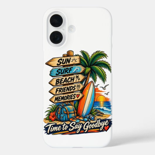 Coques Case-Mate iPhone L'au revoir de l'été (Verso)