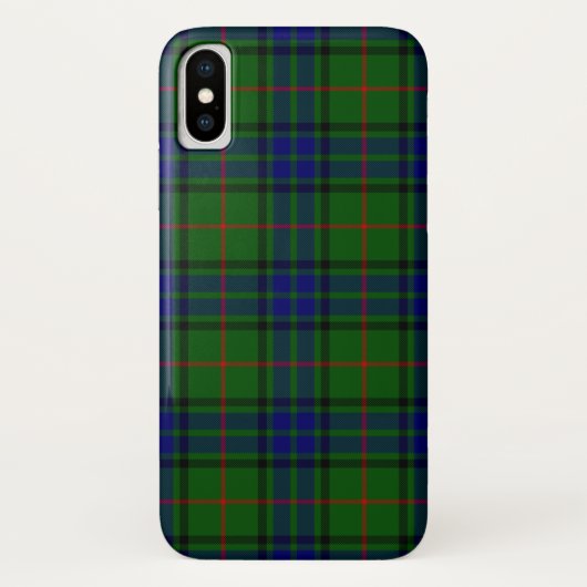 Coques Case-Mate iPhone Lauder tartan bleu vert plaid (Dos)