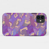 Coques Case-Mate iPhone Laughing Hippos - purple (Dos (Horizontal))