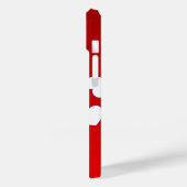 Coques Case-Mate iPhone Laura - Modèle Pour Votre Nom Coeurs Blancs Sur Ro (Verso / Gauche)