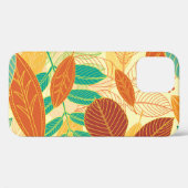 Coques Case-Mate iPhone L'automne laisse un Motif sans couture (Verso (horizontal))