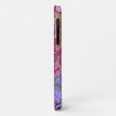 Coques Case-Mate iPhone Lavande Abstraite rétro Super et spirale magenta (Dos/Gauche)