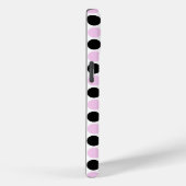 Coques Case-Mate iPhone Lavande de monogramme et noir (Verso / Droite)