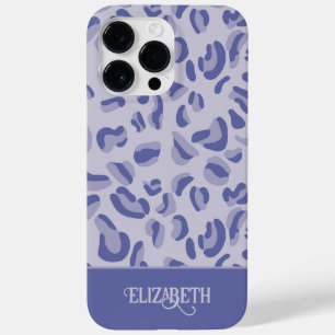 Coque Pour Pour iPhone 14 Pro Max Lavande de Motif de léopard pourpre