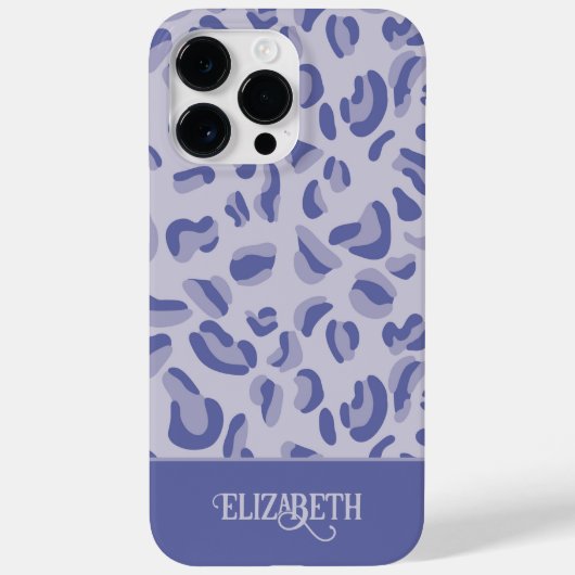 Coques Case-Mate iPhone Lavande de Motif de léopard pourpre (Verso)