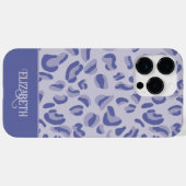 Coques Case-Mate iPhone Lavande de Motif de léopard pourpre (Verso (horizontal))