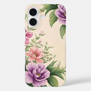 Coques iPhone 16 Lavande Et Rose Pays Jardin Floral Imprimer