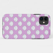 Coques Case-Mate iPhone Lavande et White Kitty face Motifs Pois (Dos (Horizontal))