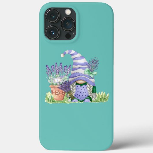 Coques Case-Mate iPhone Lavande Femme Gnome Printemps Jardin pourpre (Verso)
