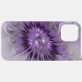 Coques Case-Mate iPhone Lavande Fleur Dream Moderne Abstrait Fractal Art (Verso (horizontal))