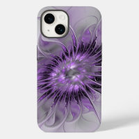 Lavande Fleur Dream Moderne Abstrait Fractal Art