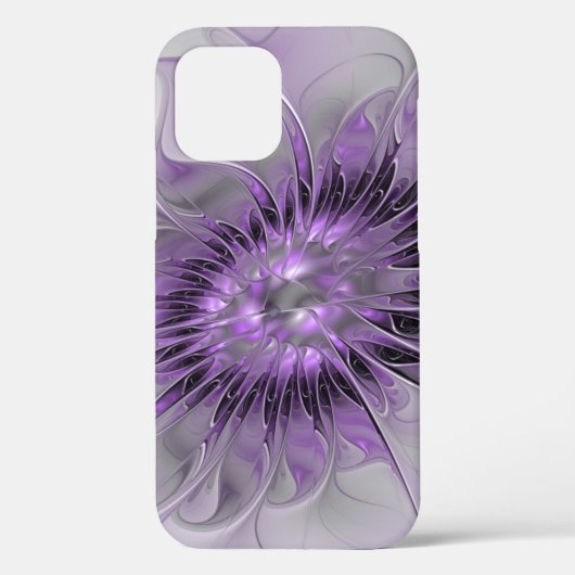 Coques Case-Mate iPhone Lavande Fleur Dream Moderne Abstrait Fractal Art (Verso)