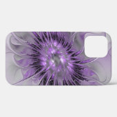 Coques Case-Mate iPhone Lavande Fleur Dream Moderne Abstrait Fractal Art (Verso (horizontal))