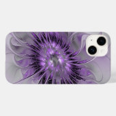 Coques Case-Mate iPhone Lavande Fleur Dream Moderne Abstrait Fractal Art (Verso (horizontal))