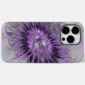 Coques Case-Mate iPhone Lavande Fleur Dream Moderne Abstrait Fractal Art (Verso (horizontal))