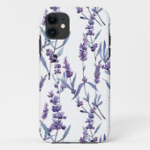 Coques Case-Mate iPhone Lavande Florale sur blanc (Dos)