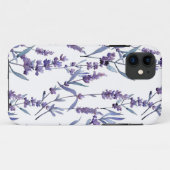Coques Case-Mate iPhone Lavande Florale sur blanc (Dos (Horizontal))