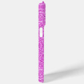 Coques Case-Mate iPhone Lavande rose étincelante et Monogramme noir (Verso / Droite)