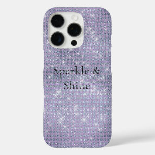 Coques iPhone 16 Pro Lavande violet brillant chic brillant étincelle
