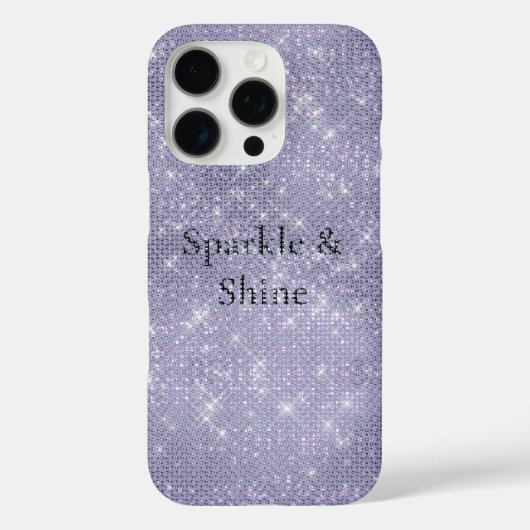 Coques Case-Mate iPhone Lavande violet brillant chic brillant étincelle (Verso)