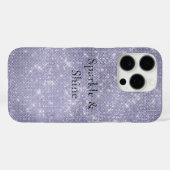 Coques Case-Mate iPhone Lavande violet brillant chic brillant étincelle (Verso (horizontal))