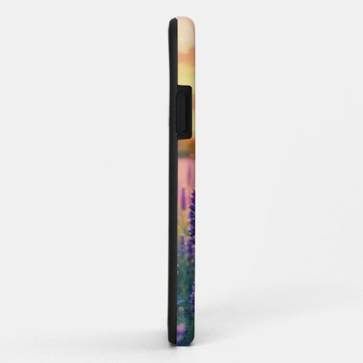 Coques Case-Mate iPhone Lavandre et papillons à Dusk (Dos/Droite)