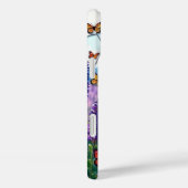 Coques Case-Mate iPhone Lavandre et papillons à Dusk Stainglass (Verso / Droite)