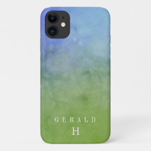 Coque iPhone 11 LAVE D'Aquarelle FOREST SKY Personnalisée