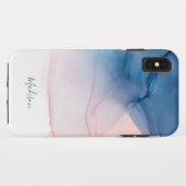Coques Case-Mate iPhone Lave-encre Abstraite moderne avec nom (Dos (Horizontal))