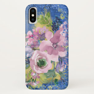 Case-Mate iPhone Case Lavender Blues Aquarelle Parties scintillant flora