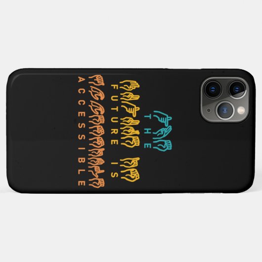 Coques Case-Mate iPhone L'avenir est accessible ASL Sign Language (Dos (Horizontal))