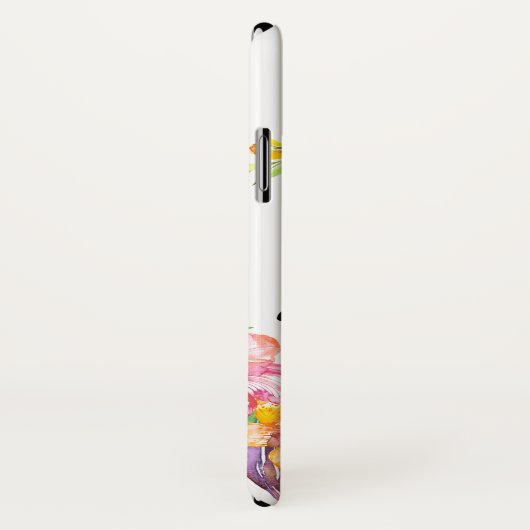 Coques Case-Mate iPhone L'Avenir Mme Script Fleurs tropicales Aquarelle (Dos/Droite)