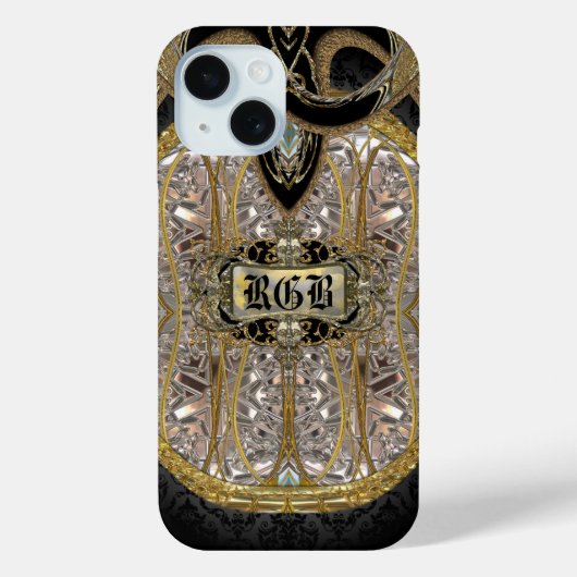 Coques Case-Mate iPhone Laventel Élégant Monogramme (Verso)