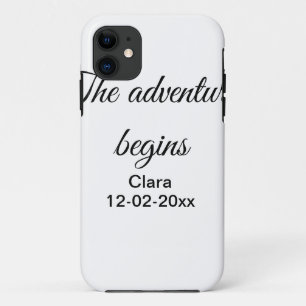 Case-Mate iPhone Case L'aventure commence nom date année lieu