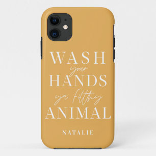 Case-Mate iPhone Case Lavez-vous les mains, saleté animal drôle