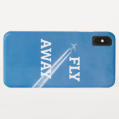 Coques Case-Mate iPhone L'avion vole dans le ciel bleu (Dos (Horizontal))