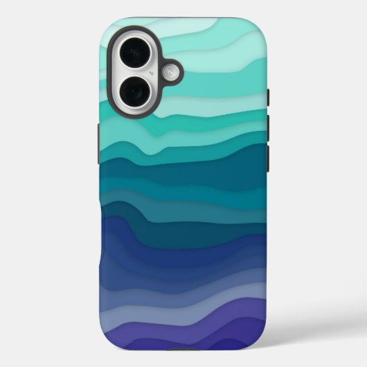 Coques Case-Mate iPhone Layered Waves iPhone Case | Ocean Breeze (Verso)