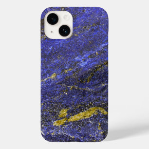 Coque Pour iPhone 14 Lazulite de Lapis de bleu et d'or