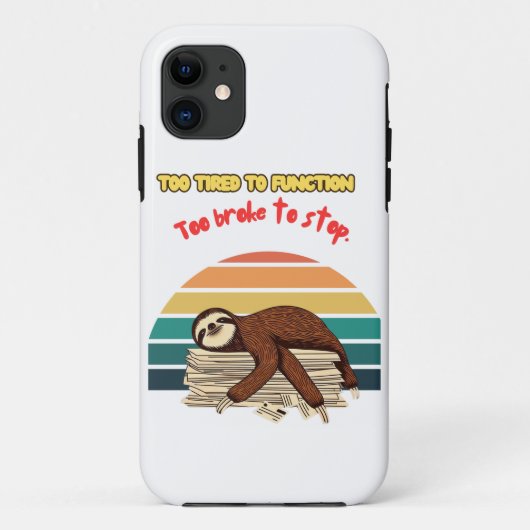 Coques Case-Mate iPhone Lazy Retro Tired and Sarcastic (Dos)