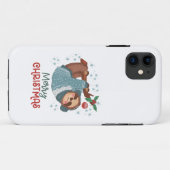 Coques Case-Mate iPhone Lazy Sloth Noël (Dos (Horizontal))
