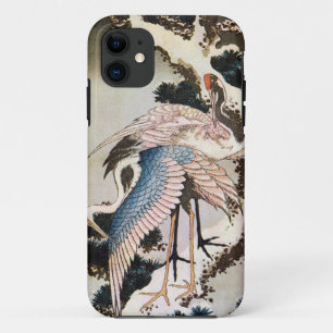 Case-Mate iPhone Case le 松に鶴, 北斎 tend le cou sur le pin, Hokusai,