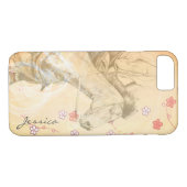 Coques Case-Mate iPhone Le Barrel Racer (arrière - plan à fleurs jaunes) (Dos (Horizontal))