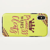 Coques Case-Mate iPhone Le base-ball cette princesse Wears Cleats Quote (Dos (Horizontal))