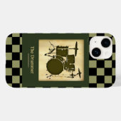 Coques Case-Mate iPhone le batteur ~ motif d'échecs (Verso (horizontal))